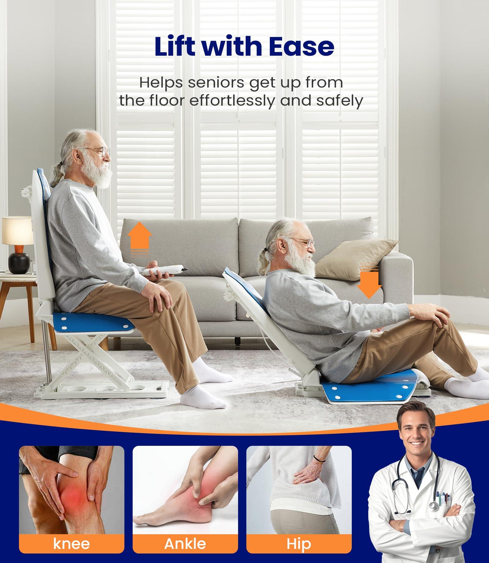 MAIDeSITe MAIDeSITe Electric Chair Lift, Get Up from Floor, Floor Lift for Elderly, Can be Raised to 20, Help You Stand Up Again, Support Up to 300 LBS, Item Weight 30 LBS, FSA HSA Eligible, JC35M3