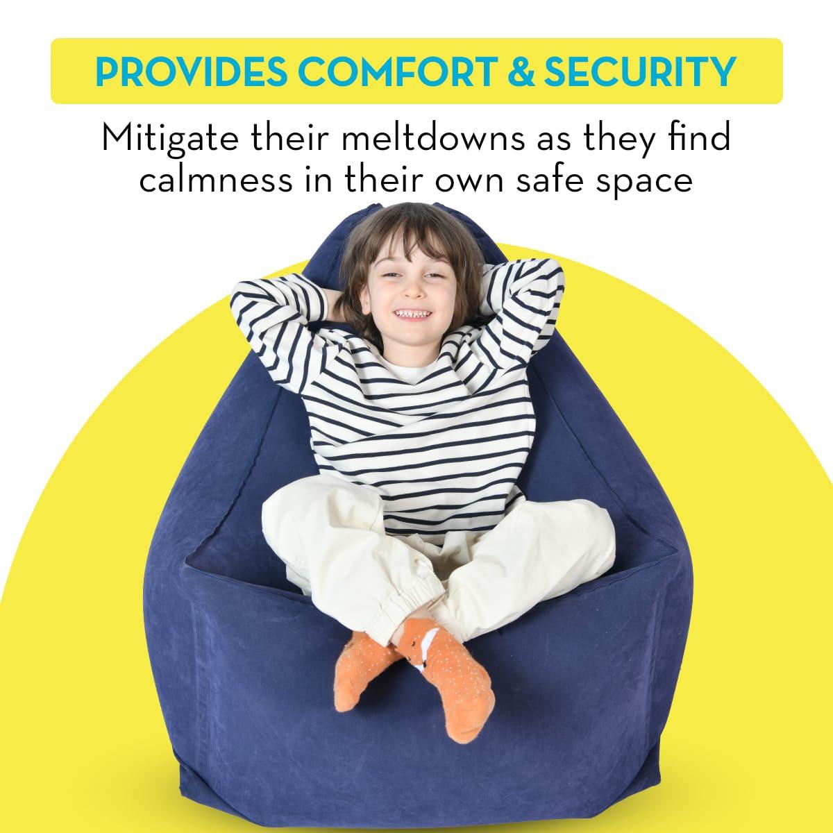 TED KANGAROO TED KANGAROO - Sensory Chair for Kids - Inflatable Peapod for Children, Triangle Chair includes Electric Air Pump