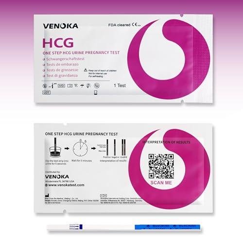 venoka 10 x Early Pregancy Test Strips, Super Sensitivity 10 MIU/mL