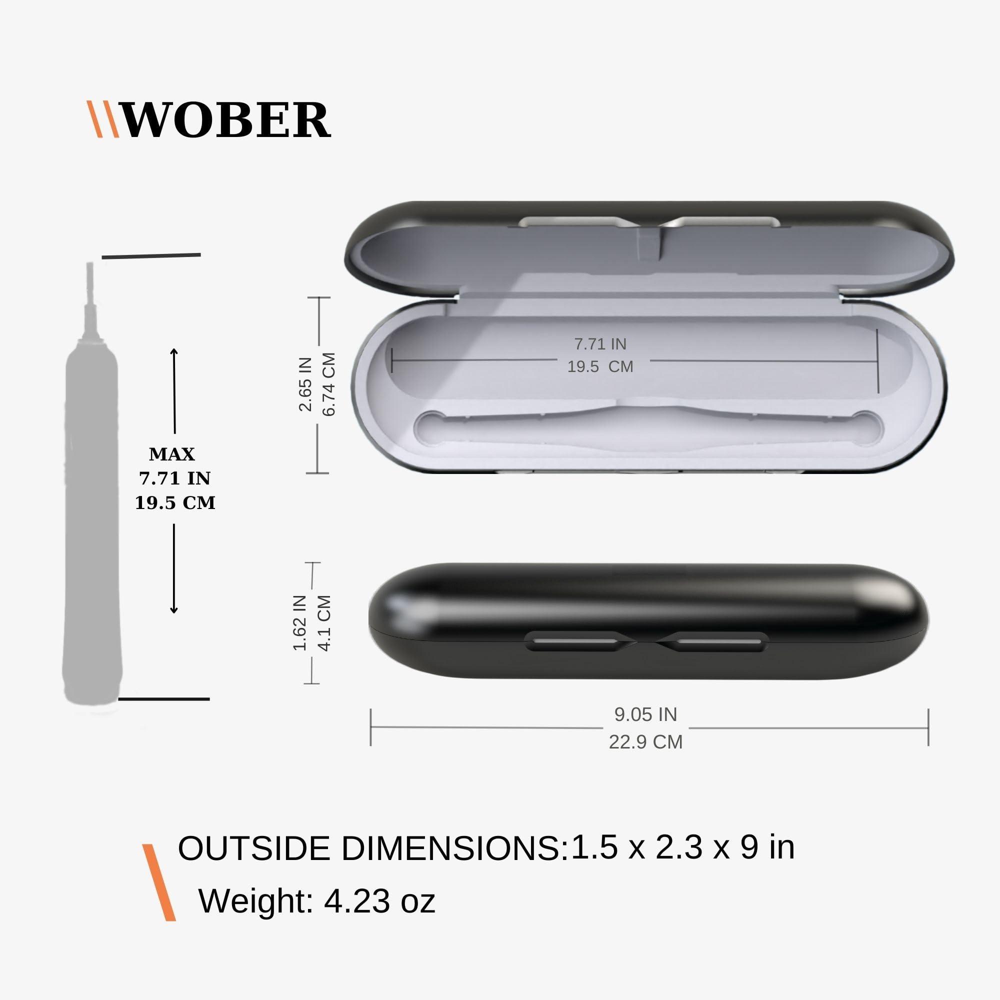 wober Travel Case for Oral B Pro 1000 Electric Toothbrush - Specifically Designed for Oral-B Pro 1000/1500/2000/3000/3500/Vitality, Hard Protective Cover, Portable Toothbrush Holder