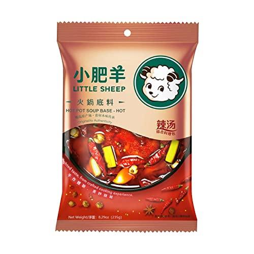 Orchard Hill [Pack of 5] [Free Measuring Spoon] Little Sheep Hotpot Soup Base 5 Flavor Variety Pack (Plain, Hot, Mala Spicy, Mushroom, Big Bone Broth) (, , , , )