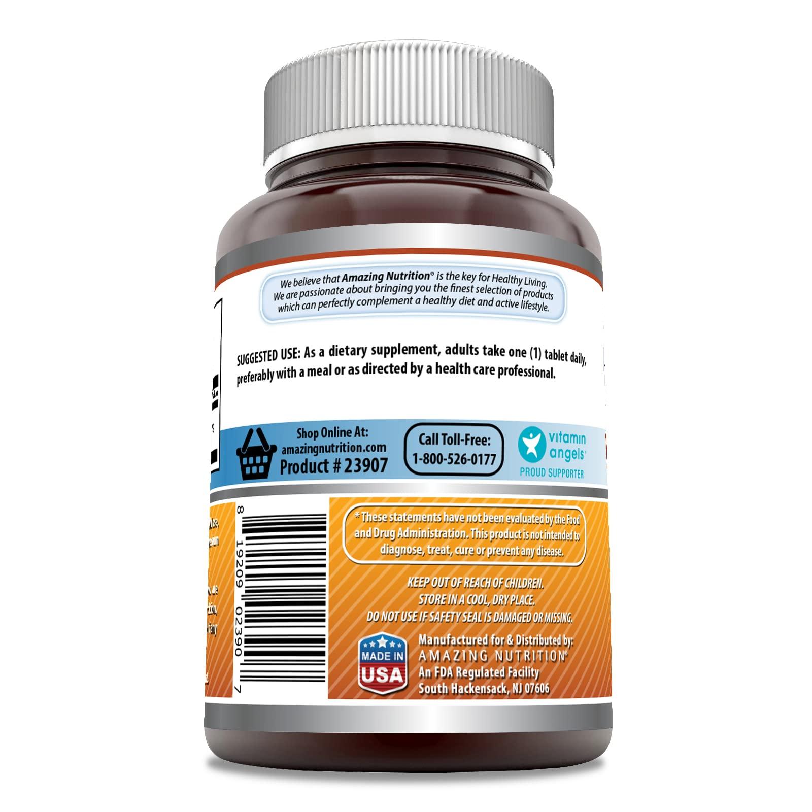 Amazing Nutrition Amazing Formulas Vitamin B6 Pyridoxine 25mg Tablets Supplement | Non GMO | Gluten Free | Made in USA (500 Tablets)