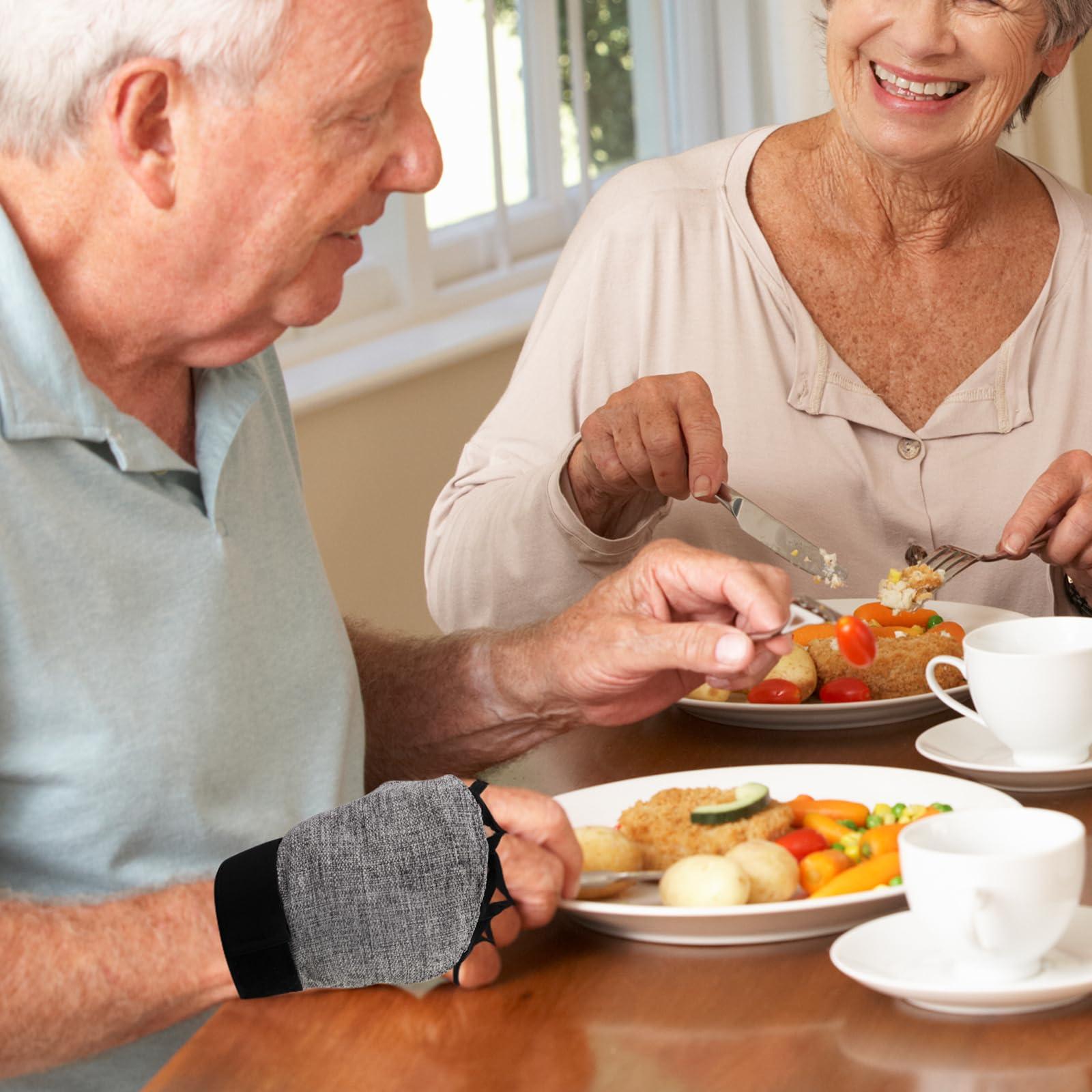 Zipcase Zipcase Weighted Gloves for Tremors to Provide Hand Stability and Improve Hand Dexterity, Perfect Writing Weights & Hand strenthening Tool (1/2lb, Left Gray