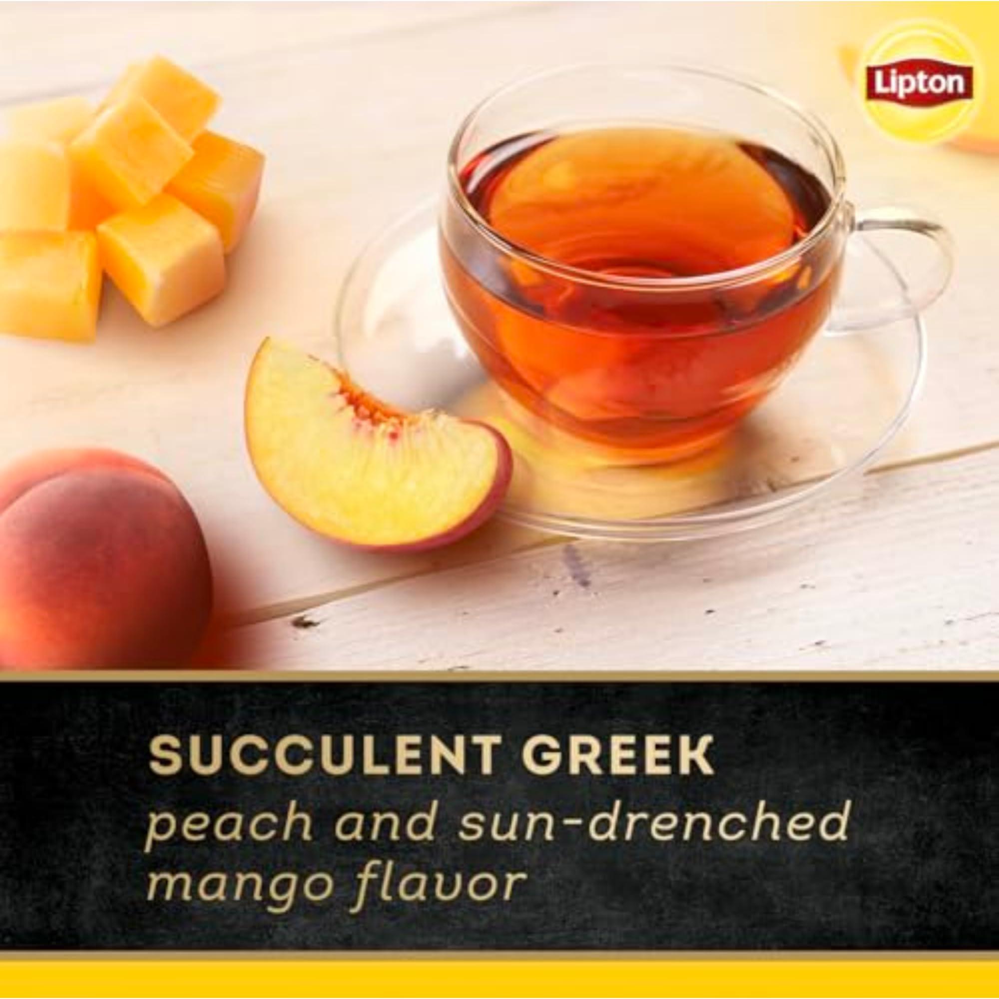 Lipton Lipton Black Tea Peach Mango, Pyramid Tea Bags, Flavored Teabags, 80 Total Bags (20ct - Pack of 4)