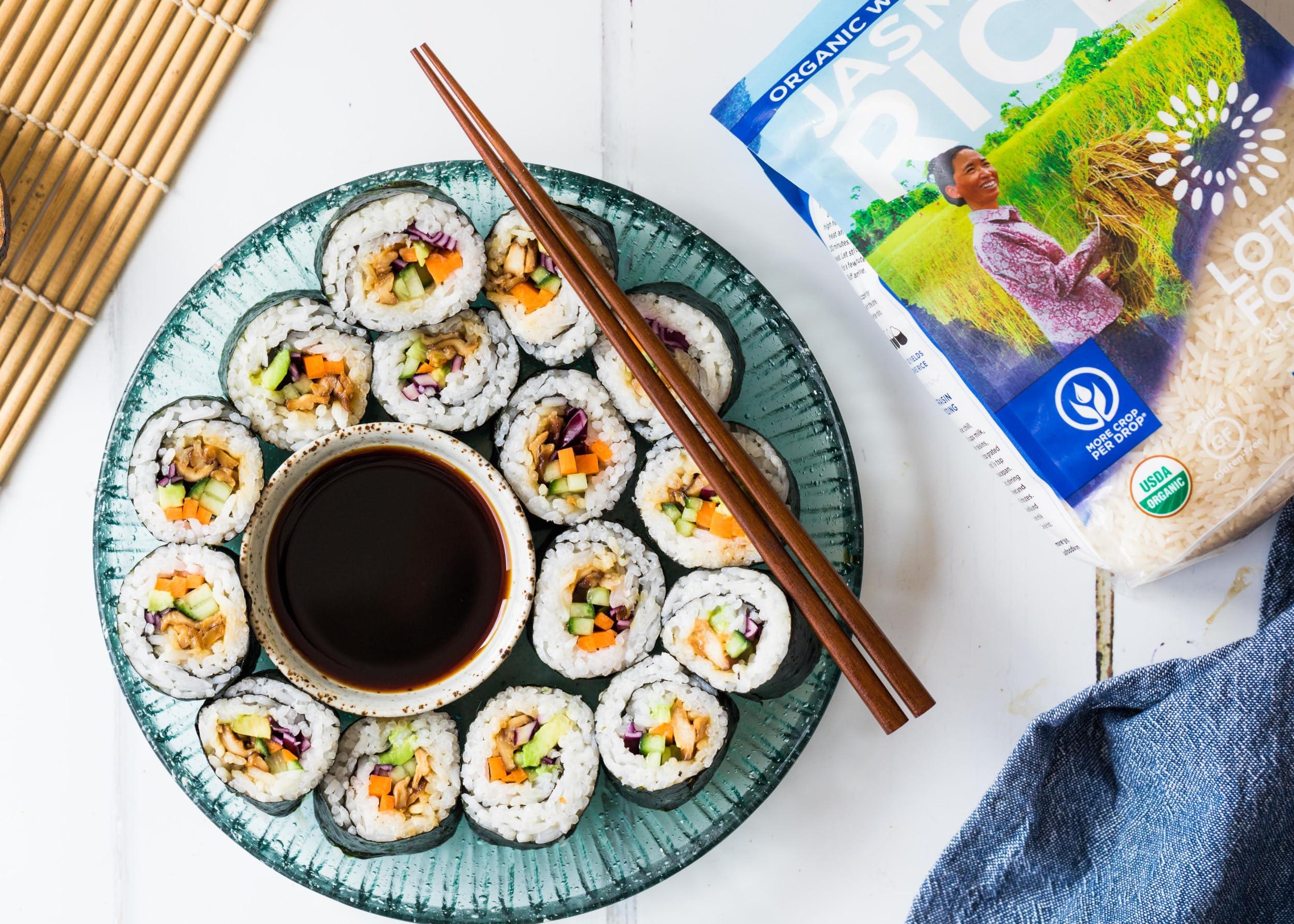 Lotus Foods Lotus Foods Organic White Jasmine Rice - Jasmine Rice, Gluten Free White Rice, Organic Rice, Long Grain Asian Sticky Rice, USDA Organic, Vegan, Gluten Free - 30 Oz (Pack of 6)