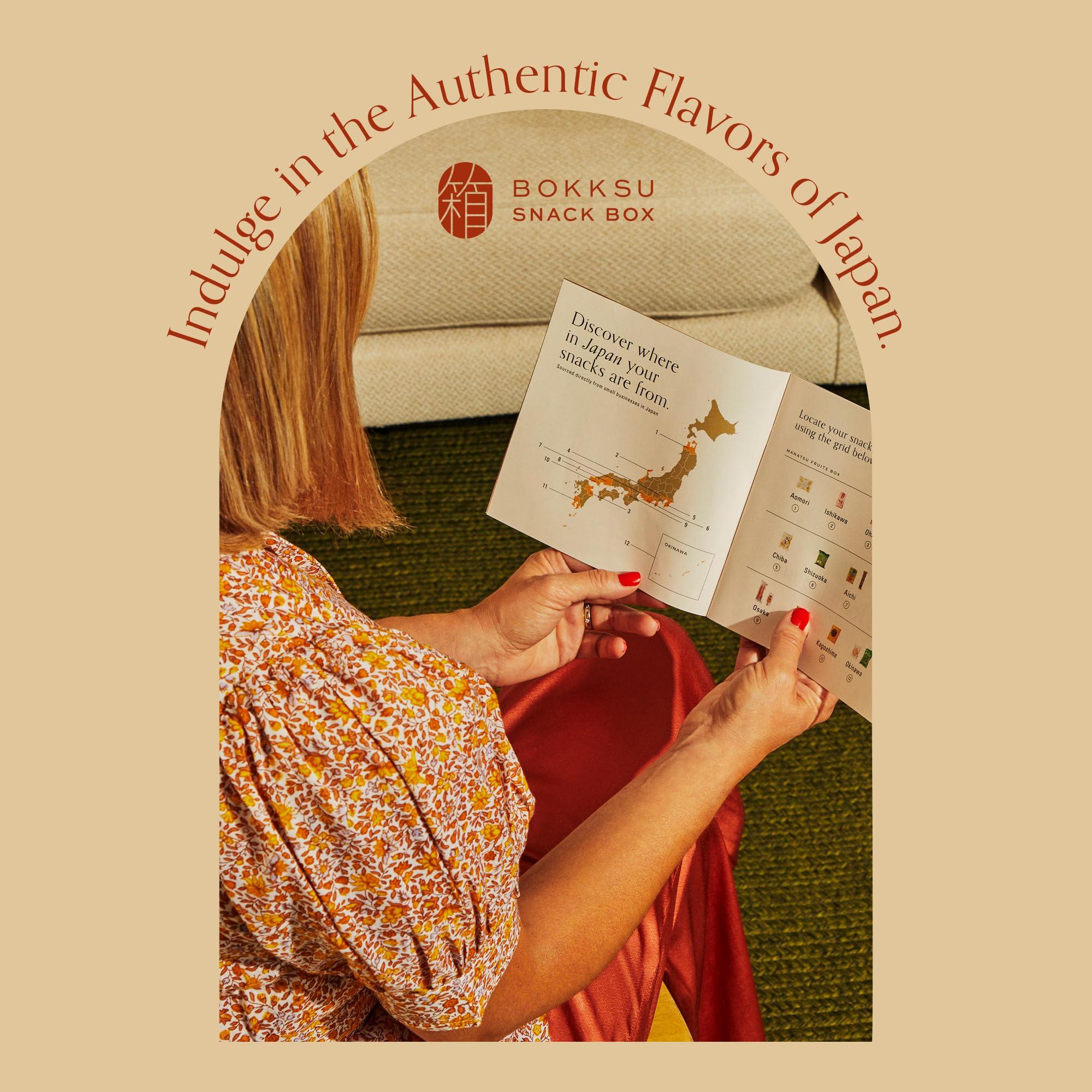 Bokksu Bokksu Seasons of Japan Snack Box - 1-Piece Tea + 22-Piece Snacks from Japan - Authentic Japanese Food Box with Cookies, Chips, Mochi, Crackers, Tea, and More