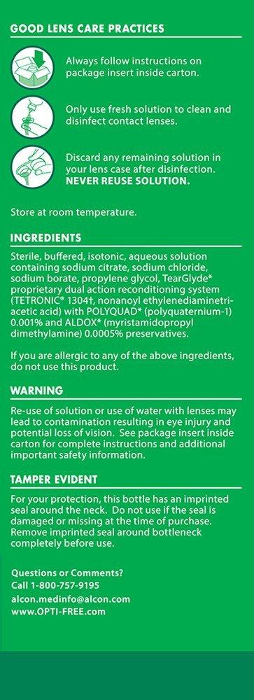 Opti-Free Opti-Free Replenish Multi-Purpose Disinfecting Solution with Lens Case, 10 Fl Oz (Pack of 2)