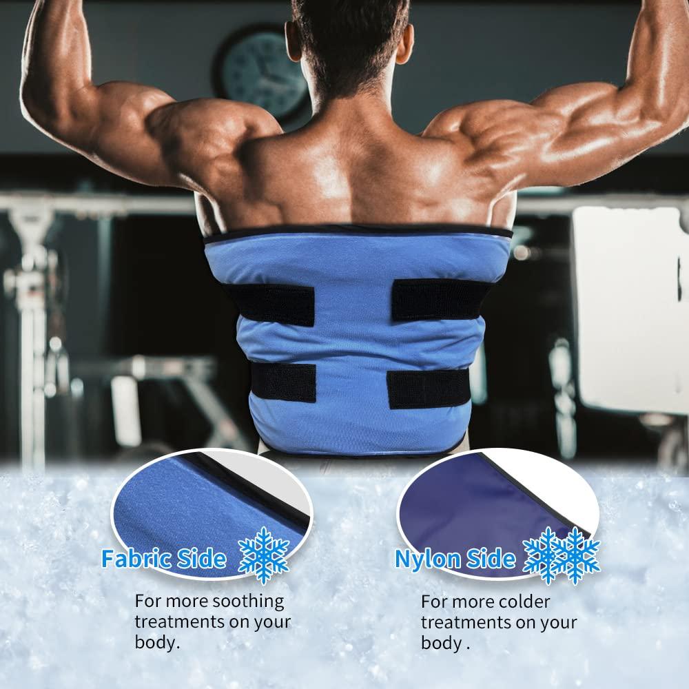MR.ICE Extra Large Ice Pack for Injuries Reusable - Gel Cold Pack Compress Therapy for Pain and Injuries of Back, Knee, Shoulder, Hip, Ankle, Neck, Elbow, Wrist - Hot & Cold Therapy Gel Pack - 15\" x 23.4\"