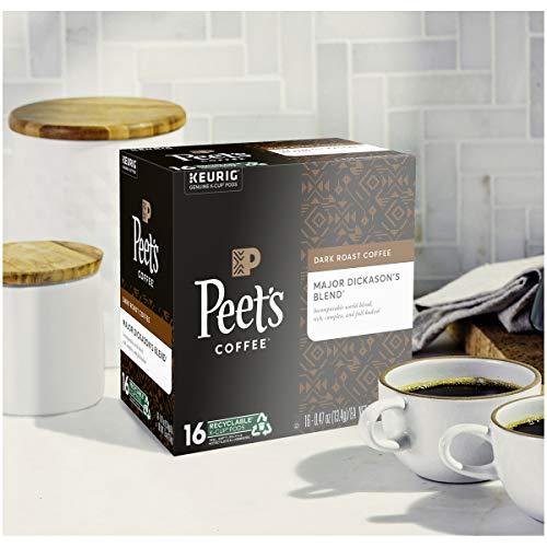 Peet's Coffee Peet’s Coffee Major Dickason's Blend K-Cup Coffee Pods for Keurig Brewers, Dark Roast, 16 Pods
