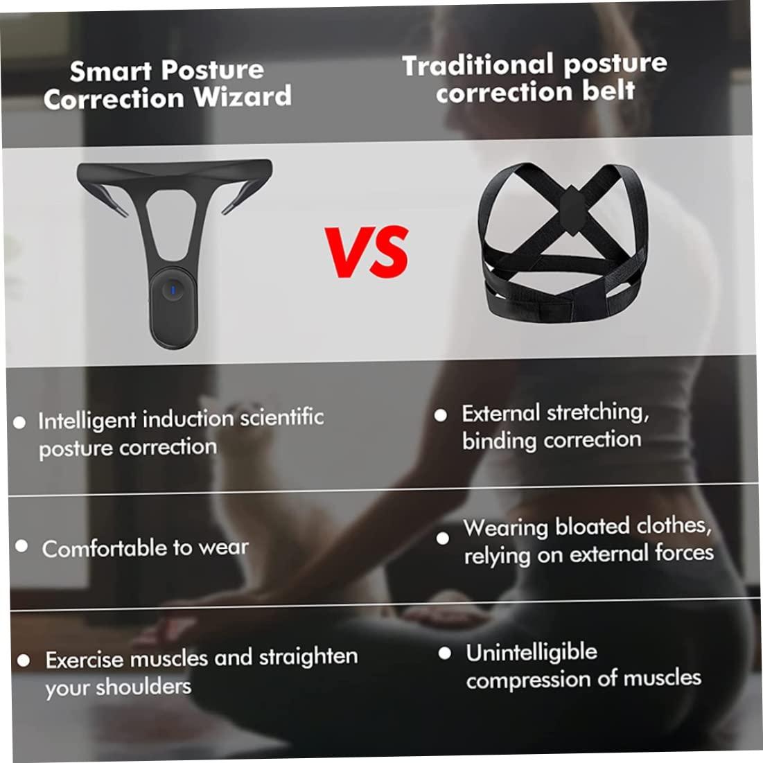 KUYYFDS KUYYFDS Posture Corrector for Men and Women with Smart Vibration Reminder Adjustable Strap Upper Back Braces Correct Sitting and Standing Posture(Unisex) Back Braces