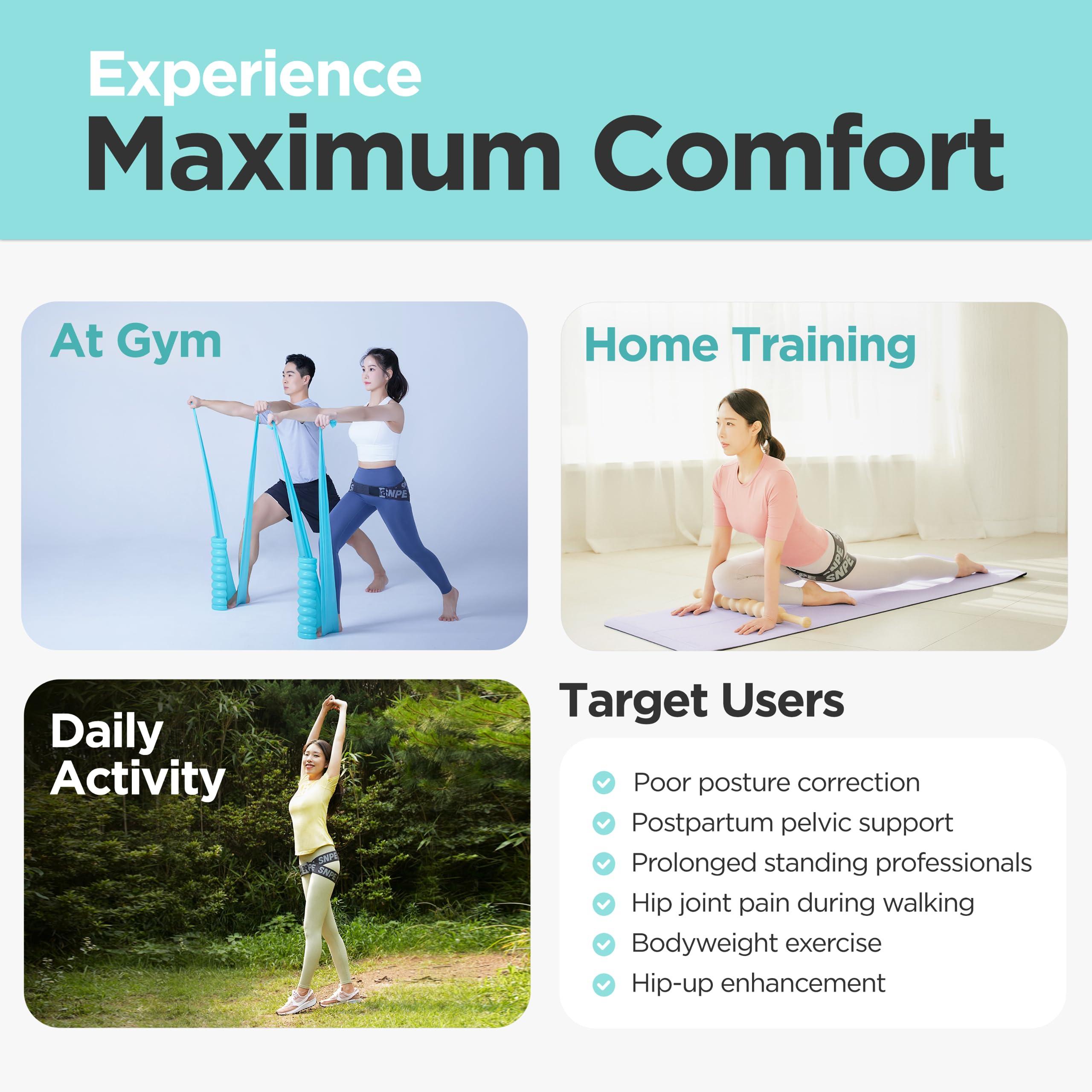 SNPE SNPE Enhanced Stability with Dual Support PowerFit Pro SI Joint Belt - Unique Dual-Band Design, Eco-Friendly Material, Reinforced Construction, Secure Buckle, Optimal Support (Medium)