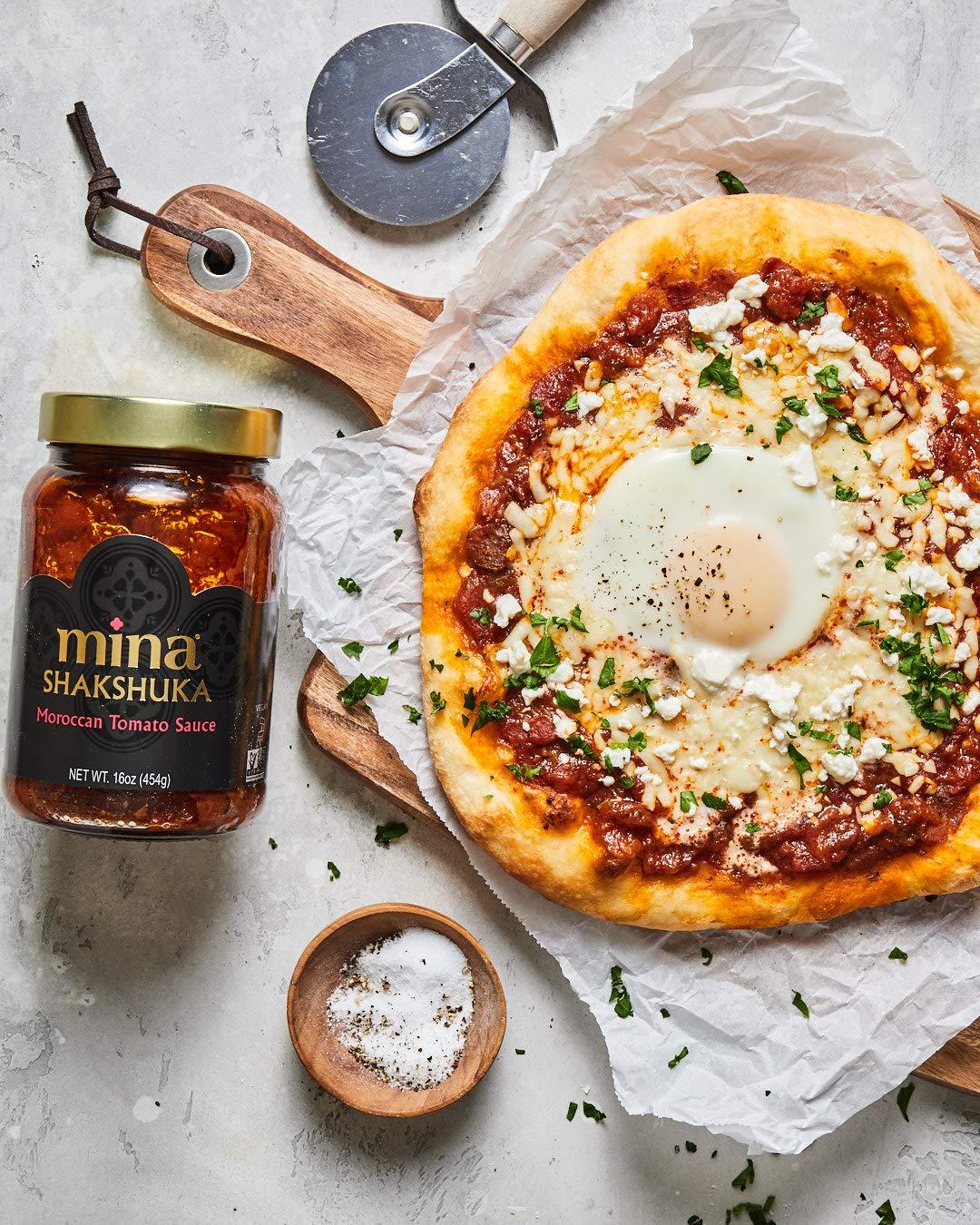 Mina Mina Shakshuka Sauce, Moroccan Tomato Sauce, 26 Oz (2 Pack) Sugar Free Sauce, Keto Friendly, Perfect to Use as Pasta Sauce and Simmer Sauce, Delicious with Eggs, Pizza, Sandwiches, and More