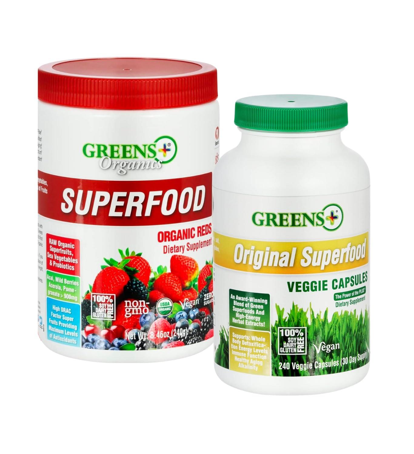 Greens+ Greens+ Organic Reds Superfood Powder Organic Super Veggie Capsules
