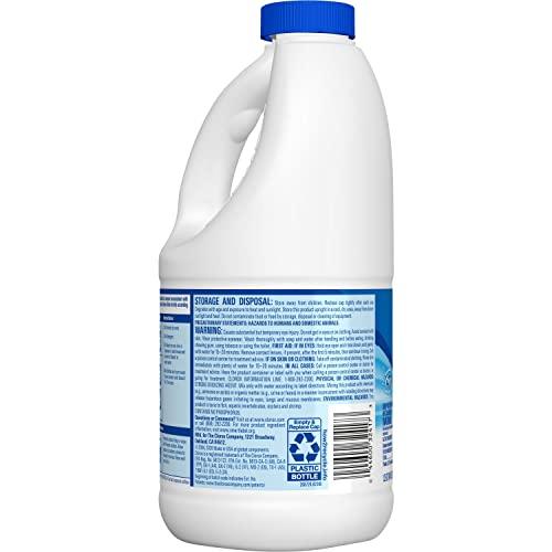 Clorox Clorox Splash-Less Bleach1, Disinfecting Bleach Kills 99.9% of Bacteria and Viruses, Regular 40 Fluid Ounce Bottle - Pack of 2 (Package May Vary)