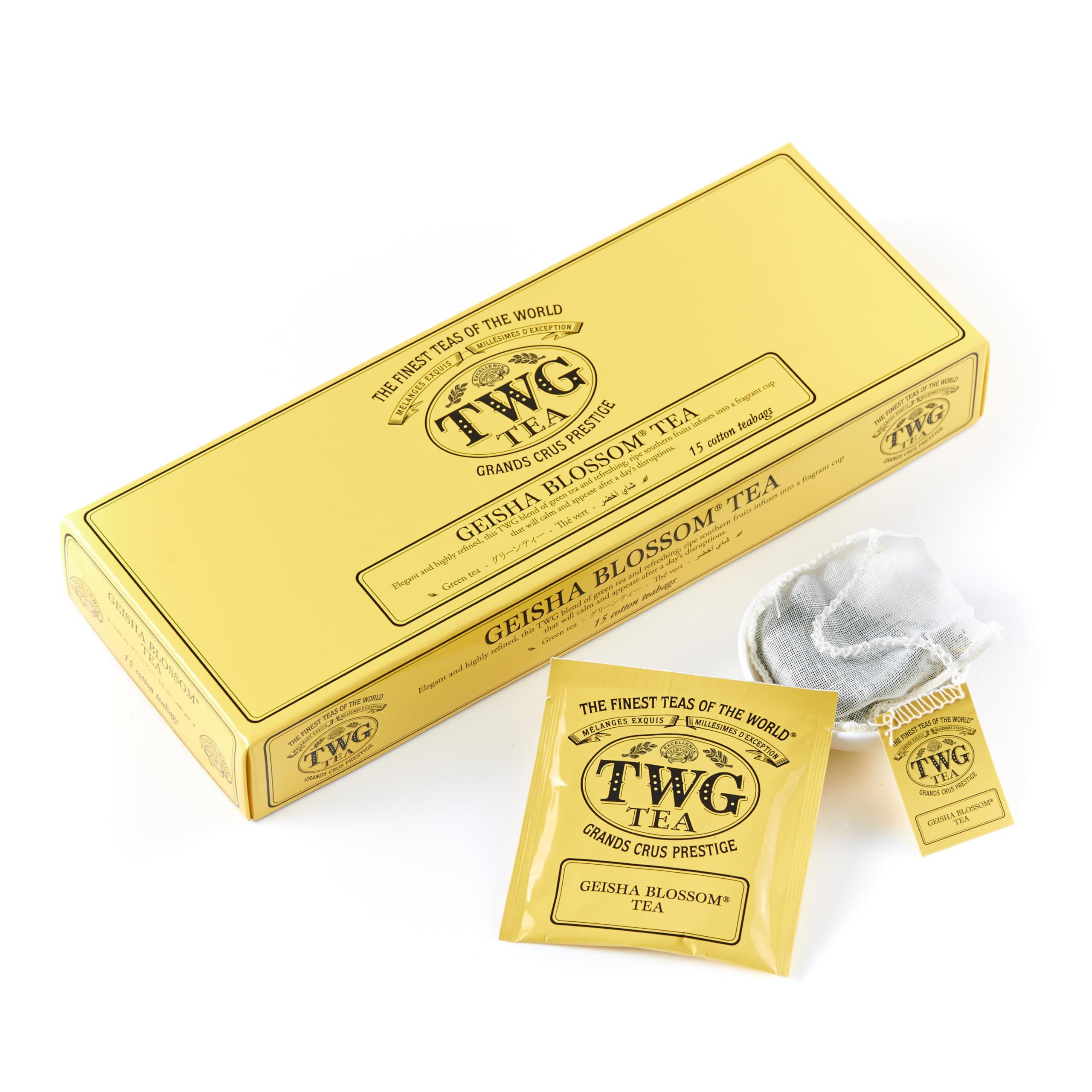 TWG Tea TWG Tea | Geisha Blossom Tea | Green Tea | Passionfruit & Marigold Petals | 15 Hand Sewn Cotton Tea Bags | Gift Set