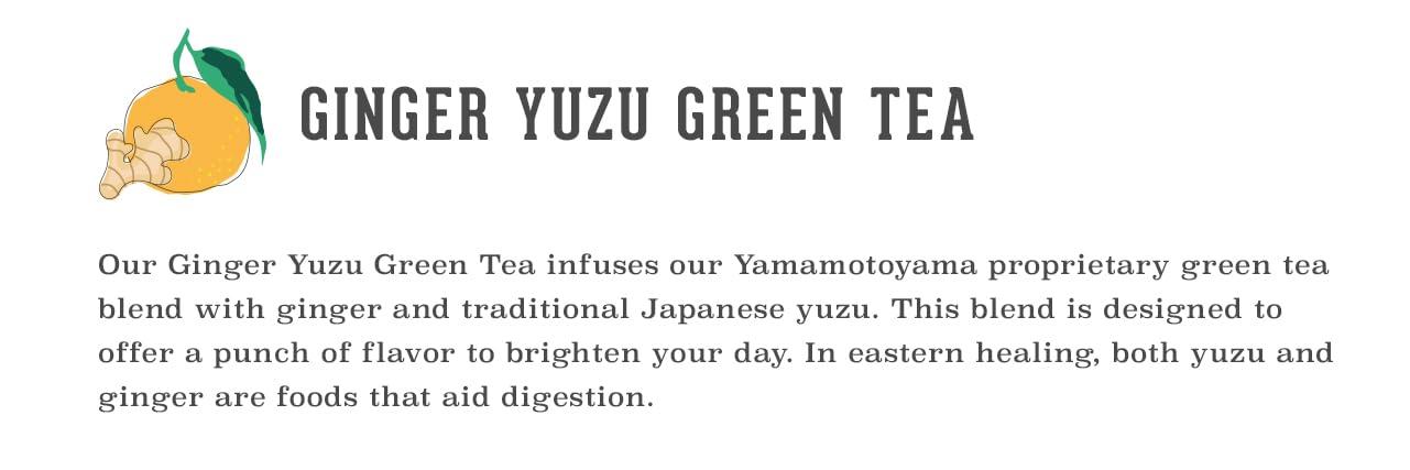 Yamamotoyama Yamamotoyama Ginger Yuzu Green Tea, 18 bags