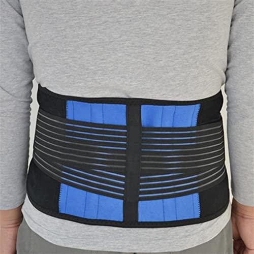 XMSM Plus Size L-6XL Waist Back Brace Support Belt for Men & Women Back Pain Relief Massage Shaper Belt Lower Lumbar Decompression Belt Post Surgery Girdles (Color : Blue, Size : X-Large)