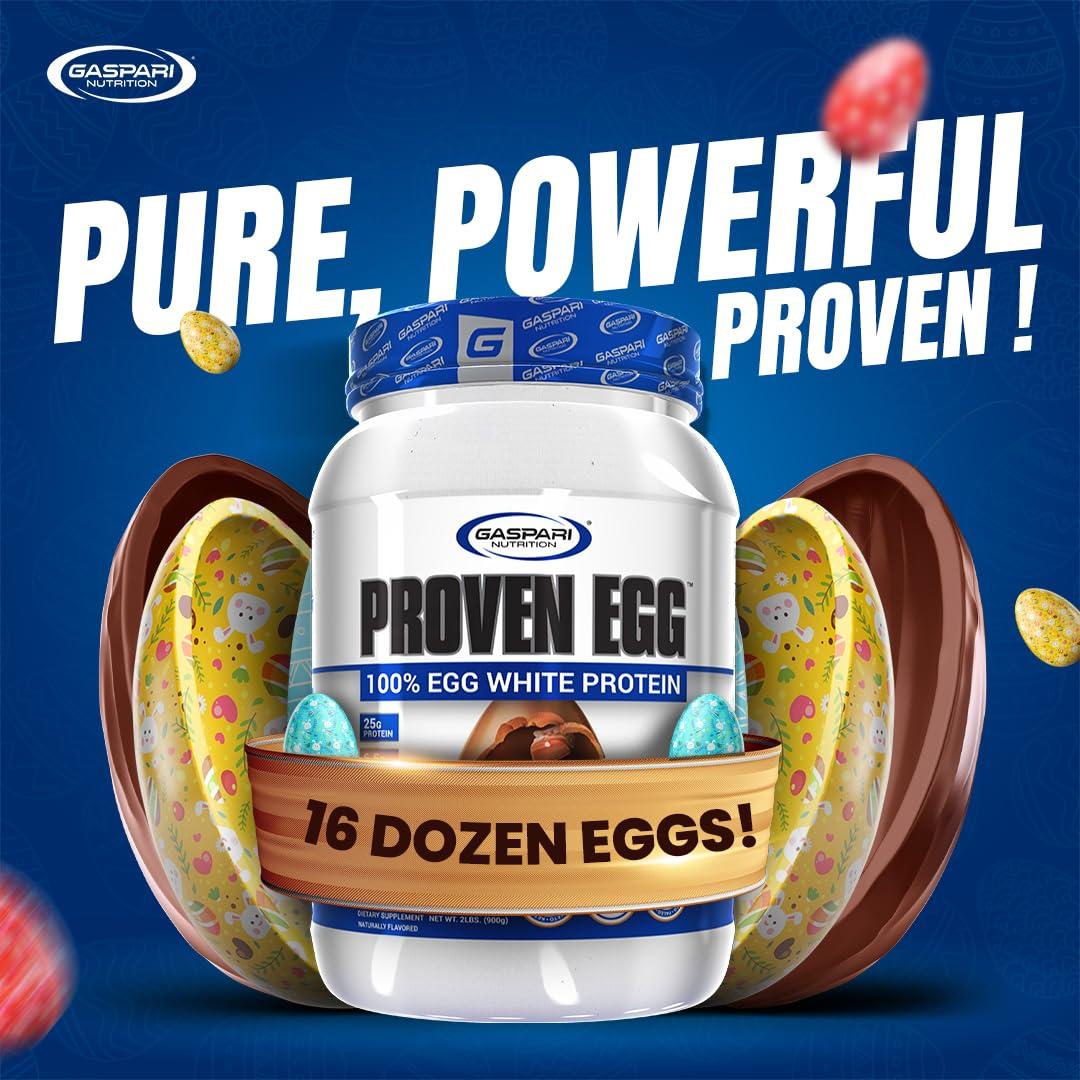 Gaspari Nutrition Gaspari Nutrition Proven Egg, 100% Egg White Protein, 25g Protein, Keto Friendly, Dairy Free, Lactose Free, Soy Free (1lb, Chocolate)