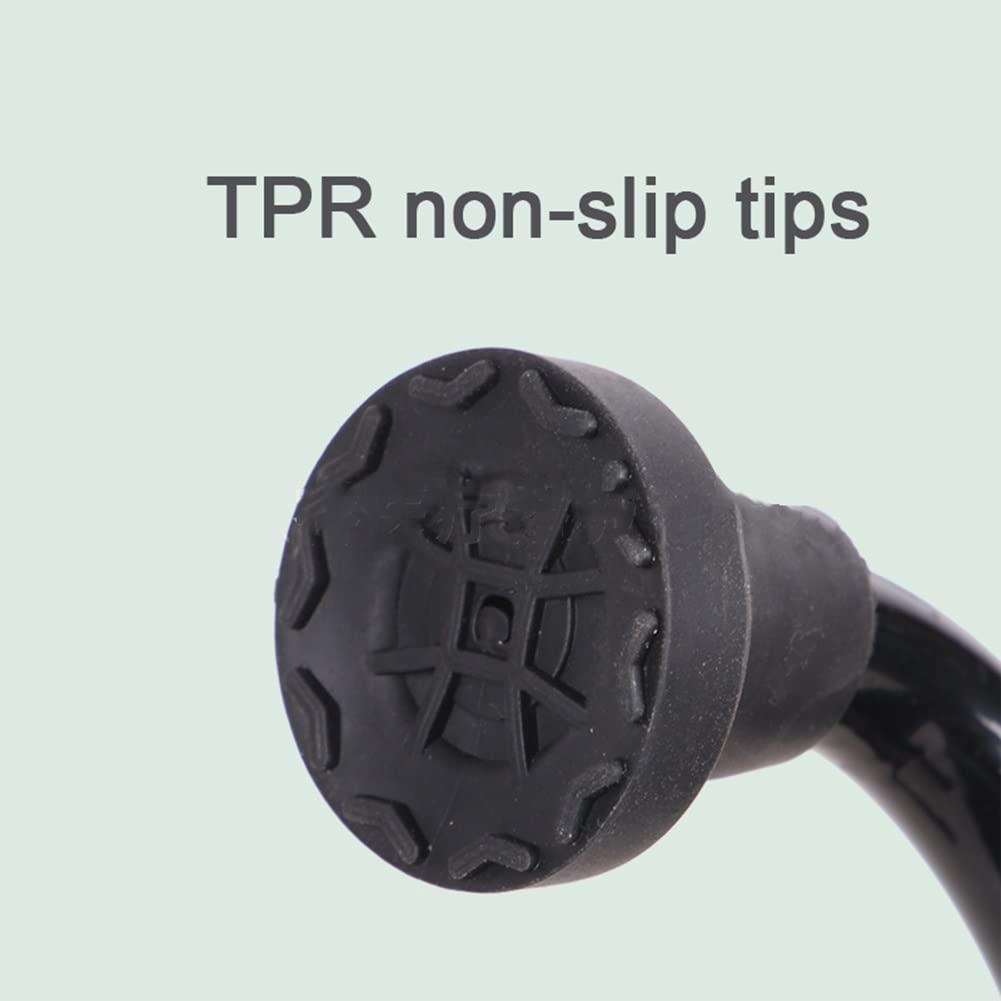 HEBEHO HEBEHO Quad Walking Cane for Men and Women, Button Adjustable Walking Stick with 4 Legged Base, Size Tall 140-190cm (4'7" - 6'3"), 242lbs Max (Color : Traditional Handle)