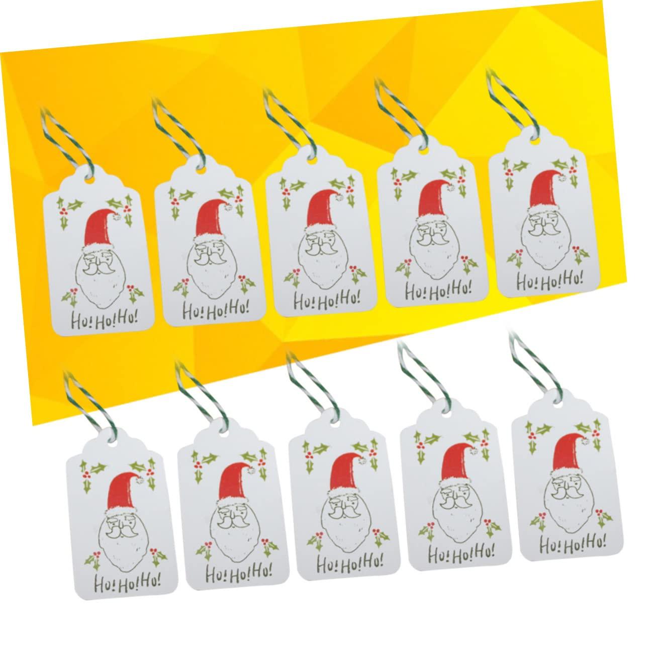 PartyKindom PartyKindom 50pcs Christmas Tags Labels Christmas Tags Clothing Tags Xmas Tags Christmas Kraft Tags Wall Decoration Lover Book Christmas Hanging Tags Painted Bookmark