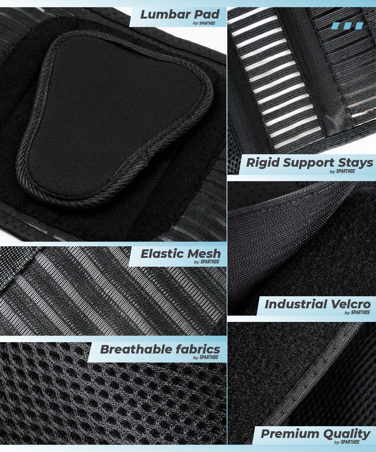 Sparthos Sparthos Back Brace for Lower Back Pain - Immediate Relief from Sciatica, Herniated Disc, Scoliosis - Breathable Design With Lumbar Support Pad - For Home & Lifting At Work, For Men & Women - (Beige-M)