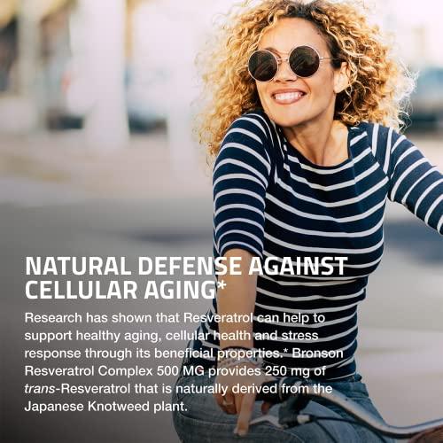 Bronson Bronson Resveratrol 500 Complex Standardized Trans-Resveratrol + Grape Seed & Red Wine Extract, 250 Capsules