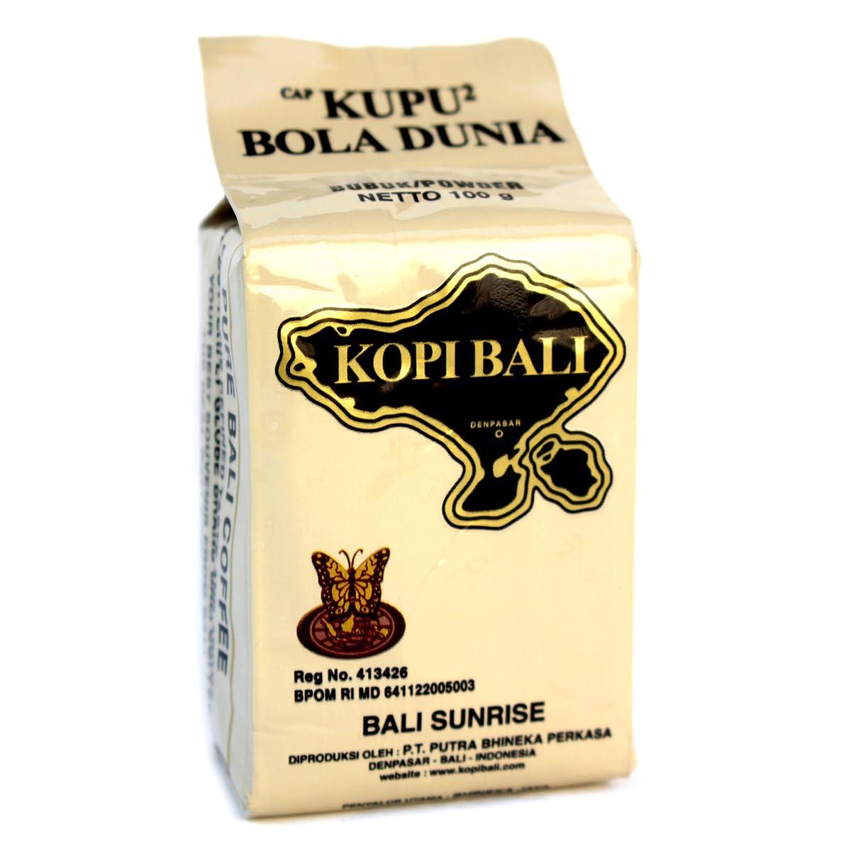 P.T PUTRA BHINEKA PERKASA Kupu Kupu Bola Dunia Bali Coffee Bali Sunrise Powder 100g Pack of 2