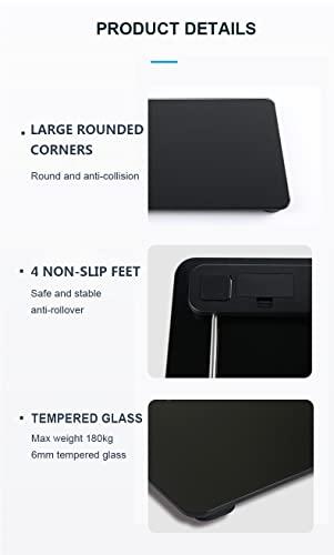 Vortex Vortex BL319 High Precision Strain Gauge Sensor System 6mm R20 Tempered Glass 180kg kg/lb/st Convertible LED Display Step on Technology Auto Zero & Auto Off Digital Scale