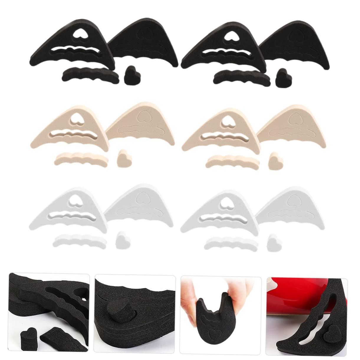 Beavorty 12 Pairs Insole Toe Inserts for Shoes Too Big Shoe Toe Filler Inserts Reusable Too Big Shoe Filler Shoe Toe Plugs for Pumps Shoe Toe Filler for Flat Shoes Too Big Shoe Toe Inserts