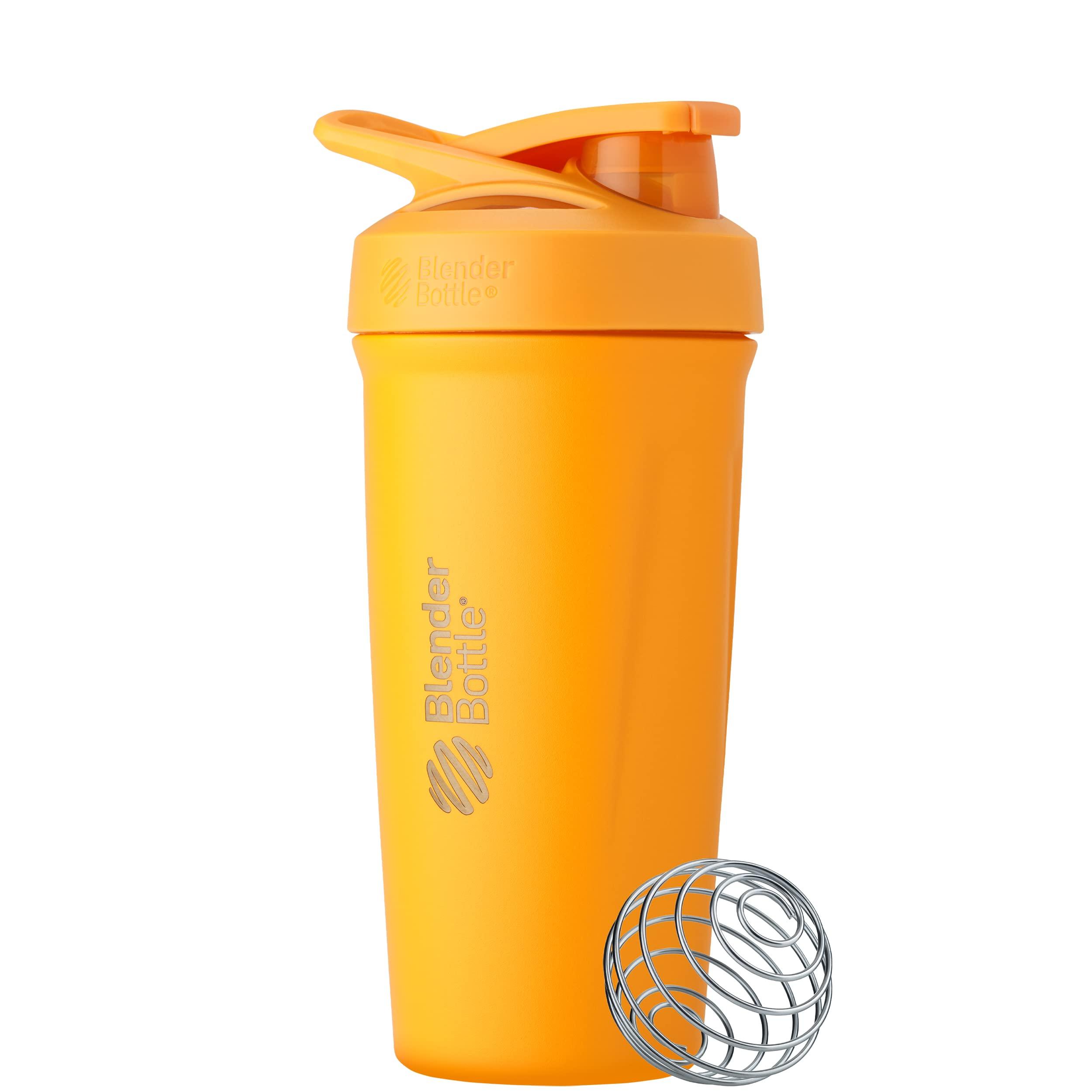 BlenderBottle BlenderBottle 24-Ounce Stainless Steel Shaker Cup Bundle with Wire Whisk - Forest and Mango