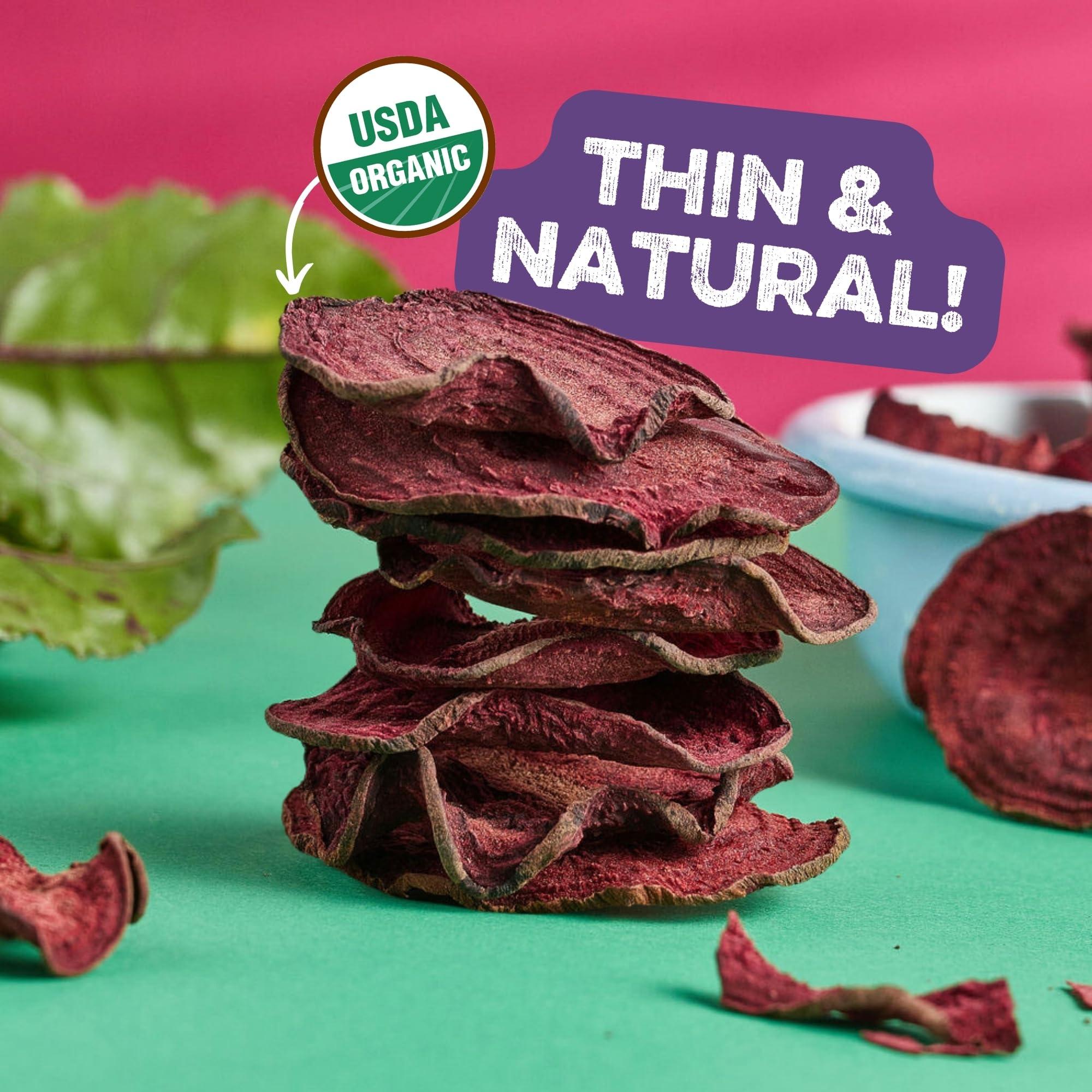 Good Chips by Paramo Snacks Baked Organic Beet Chips by GOOD CHIPS! 100% Natural, Oil Free, Only Two Ingredients: Organic Beets and Sea Salt. 1 oz Bags, Pack of 8