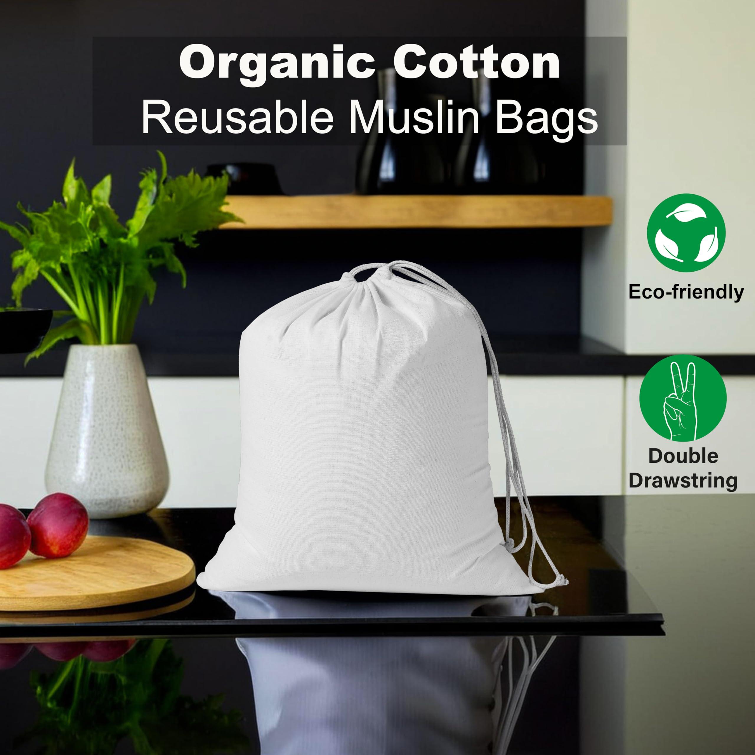 BigLotBags 50 Pcs 4 x 6 Inches Small Muslin Bags with Drawstring Cotton Drawstring Sachet Bags Reusable Empty Gift Pouch for Party Home Supplies Wedding Storage and DIY Craft