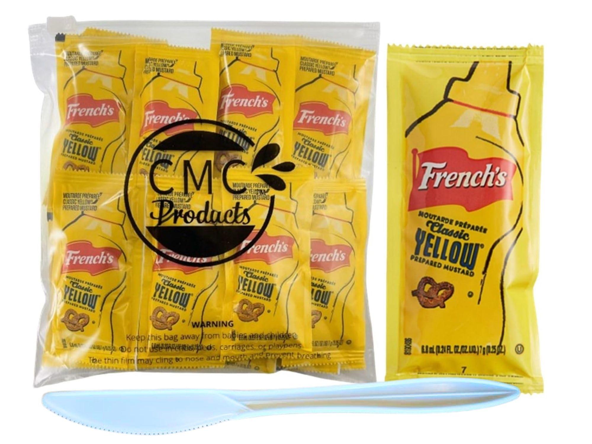 CMC Products Gift Set: Mustard Packets (5.5g) 25 Count with Spreader in Food-Safe Resealable Bag by CMC Products