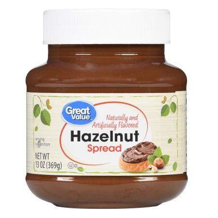 Great Value Hazelnut Spread, 13 oz is a Creamy Blend of Hazelnut and Chocolate That Is Great With Fruit, Adding To Smoothies and Shakes Or Spreading On Toast,Pack of 6