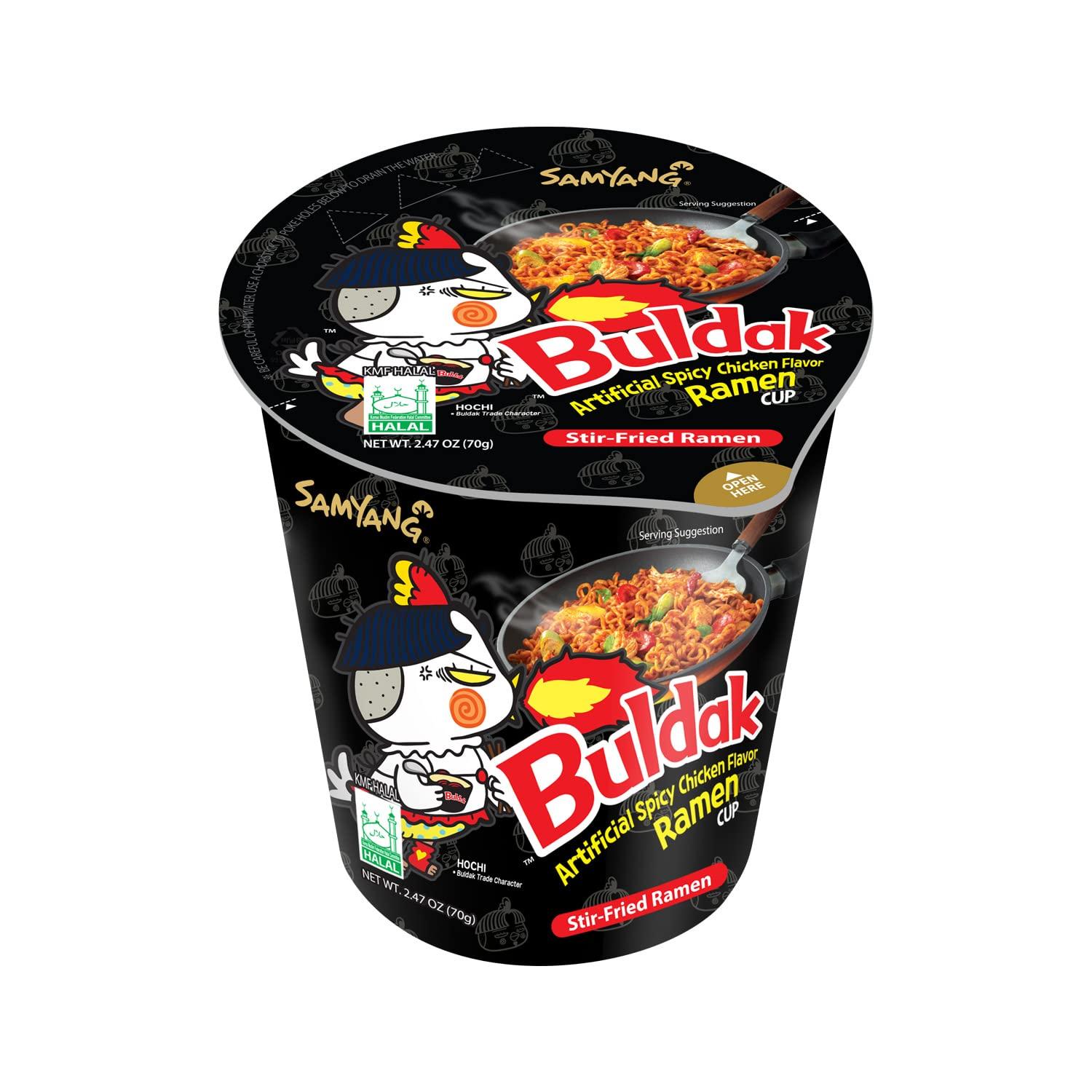 Samyang Samyang Buldak Spicy Hot Chicken Stir-Fried Cup Noodles (Pack of 6)