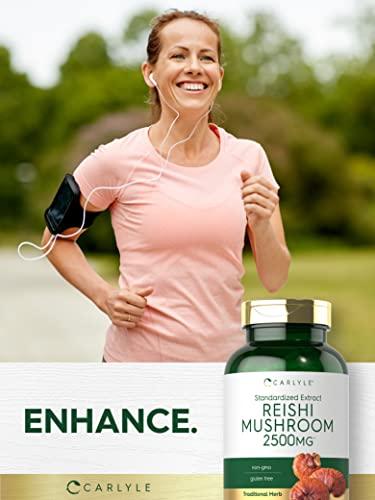 Carlyle Carlyle Reishi Mushroom Supplement 2500mg | 300 Capsules | Non-GMO, Gluten Free Reishi Mushroom Extract