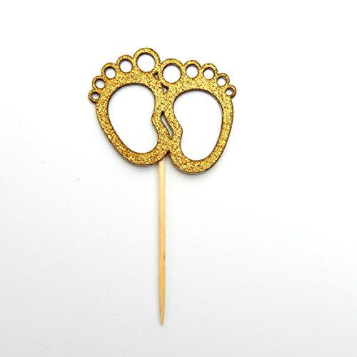 picwrap Hang Ten Feet Cupcake Topper 12 Pack Cupcake Topper Decoration Cake