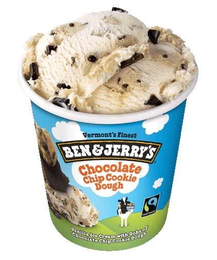 Ben and Jerry\'s Ben & Jerry\'s Non-GMO, Cage-Free, Fairtrade Ingredient Ice Cream Pints, Pack of 6 (Chocolate Chip Cookie Cough)