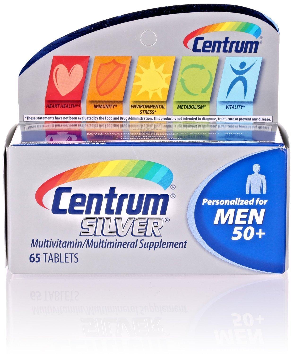 Centrum (2 Pack) Centrum Silver Men 50+, 65 Count Each