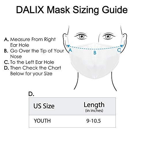 DALIX DALIX Youth Face Mask Washable Made in USA - White XS (5 Pack)