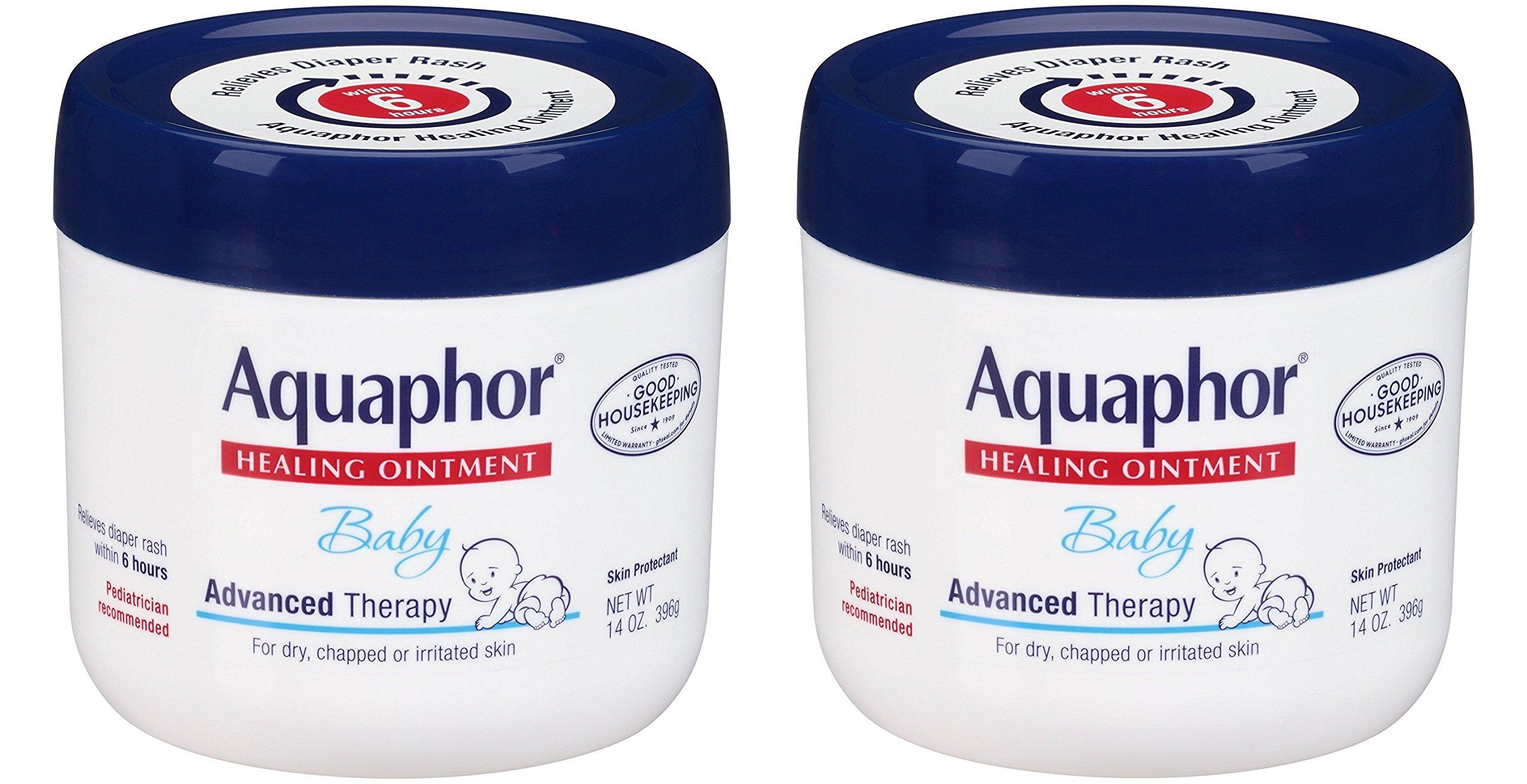 Aquaphor Aquaphor Baby Healing Ointment Advanced Therapy Skin Protectant, 14 Ounce (2 Pack)