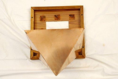 Wellness Goodies Giza 51 Degree 9" 100% Copper Meditation Pyramid | Handmade and Hand-Painted by Spiritual Masters | Great Magnetic and Pyramid Therapy Product