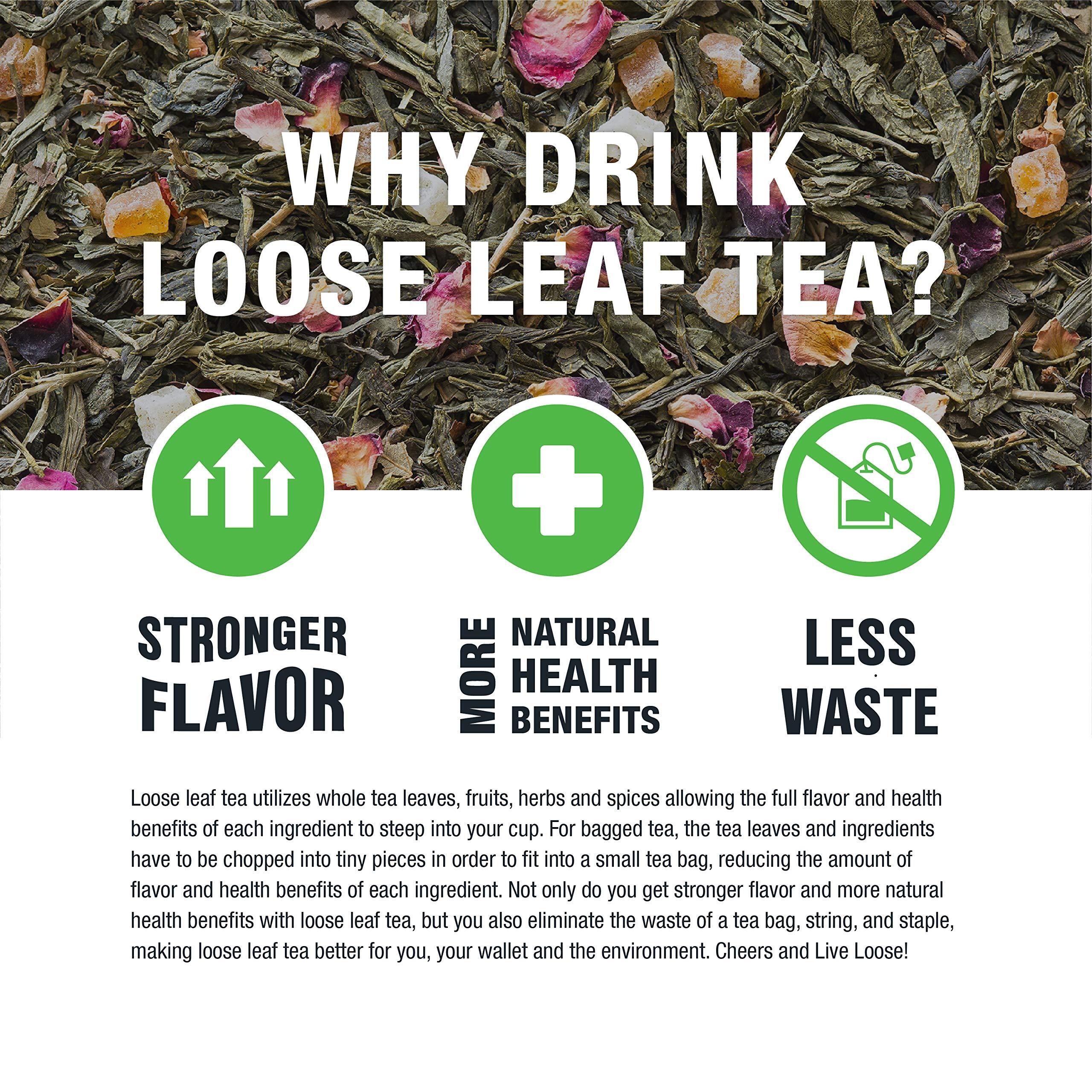 Tiesta Tea Tiesta Tea - Pineapple Blues, Blueberry Pineapple Green Tea, Premium Tropical Loose Leaf Tea, Medium Caffeinated, 200 Cups -16oz Resealable Bulk Pouch