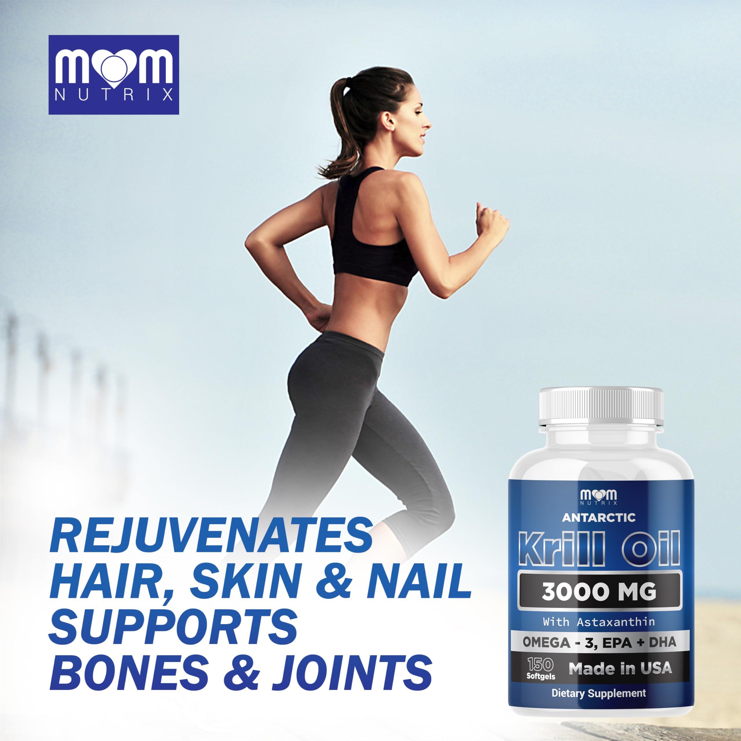 Dr. JOEL'S Dr. JOEL'S MOM NUTRIX Antarctic Krill Oil Supplement - 3000 mg Per Serving - 150 Softgels - High Absorption EPA, DHA, Astaxanthin & Phospholipid - No Fishy Aftertaste Like Fish Oil - Made in USA