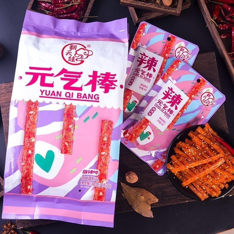 ZAOIAN Latiao Spicy Strips Nostalgia Spicy Small Gluten, Instant Classic hot&Spicy Flavor Chinese Special Snack Food, Ready to eat Delicious Snack, Vegan, 68g/2.39 Ounces per Pack (Slightly Spicy,1 Pack)