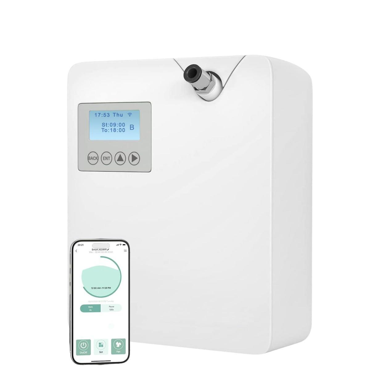 USMLMOOT USMLMOOT Smart Scent Air Machine for Home - Waterless Essential Oil Diffuser with Cold Air Diffusion Technology, HVAC Scent Diffuser 300ml for Large Room, Professional Atomizing Cover Up to 2,000 SF.