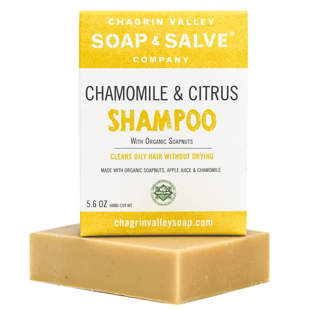 Chagrin Valley Soap & Salve Organic Natural Shampoo Bar (Chamomile Citrus, 1 Bar)