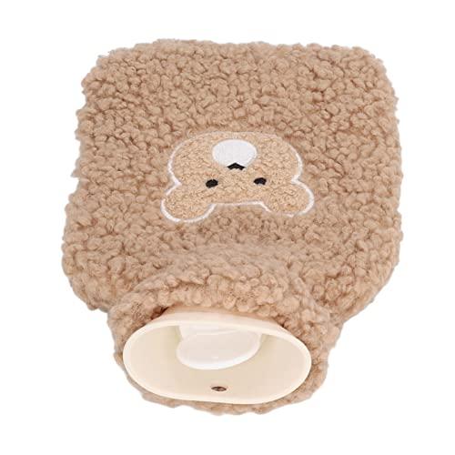 DCQRY Hot Water Bottle 1000ml Cute Plush Bear Hot Water Bottle Thickened PVC Hot Water Bag Anti Scald Hot Water Bag with Cover for Home Winter Pain Relief Hot Cold Pack(#3)