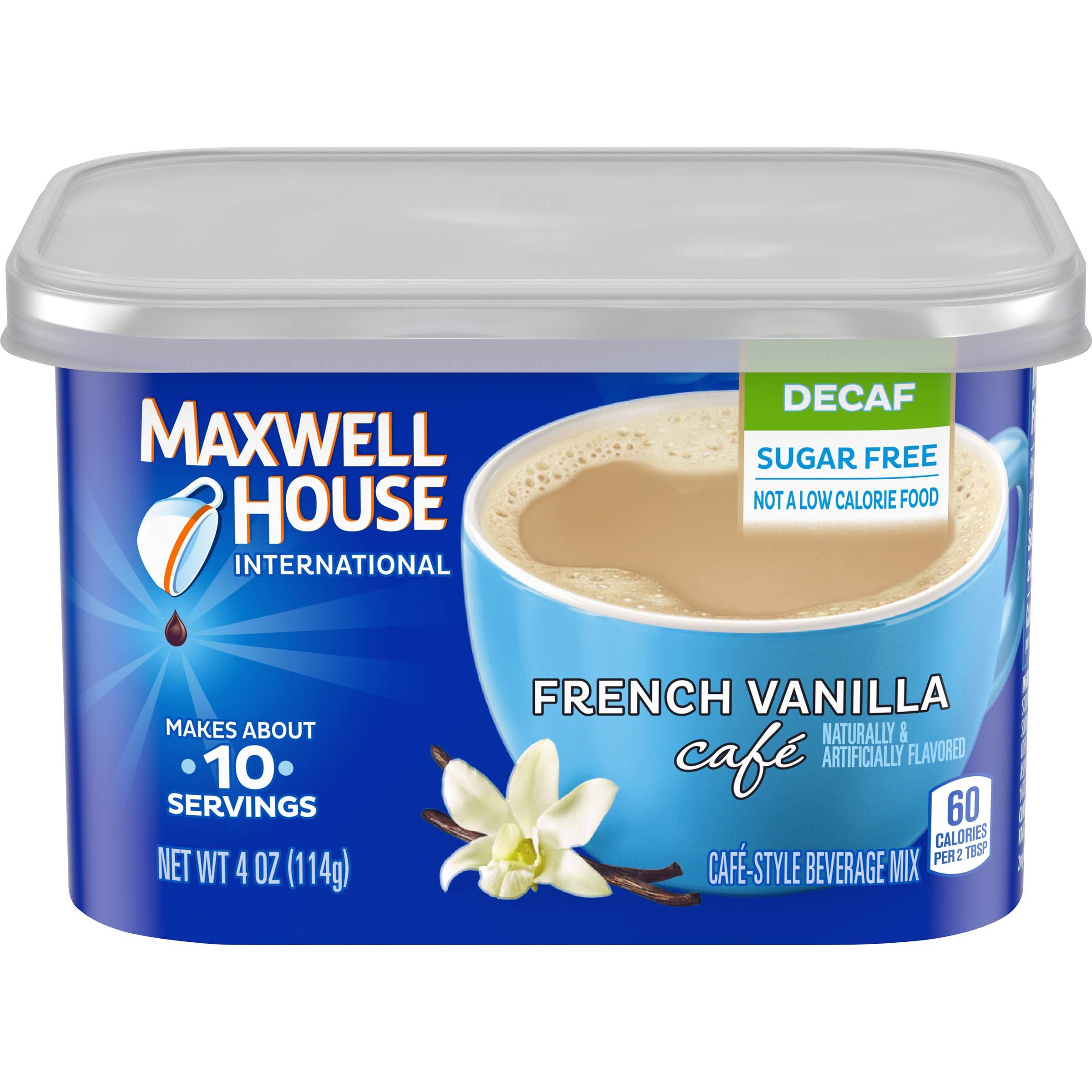 MAXWELL HOUSE Maxwell House International Coffee Decaf Sugar Free French Vanilla Cafe, 4 Ounce