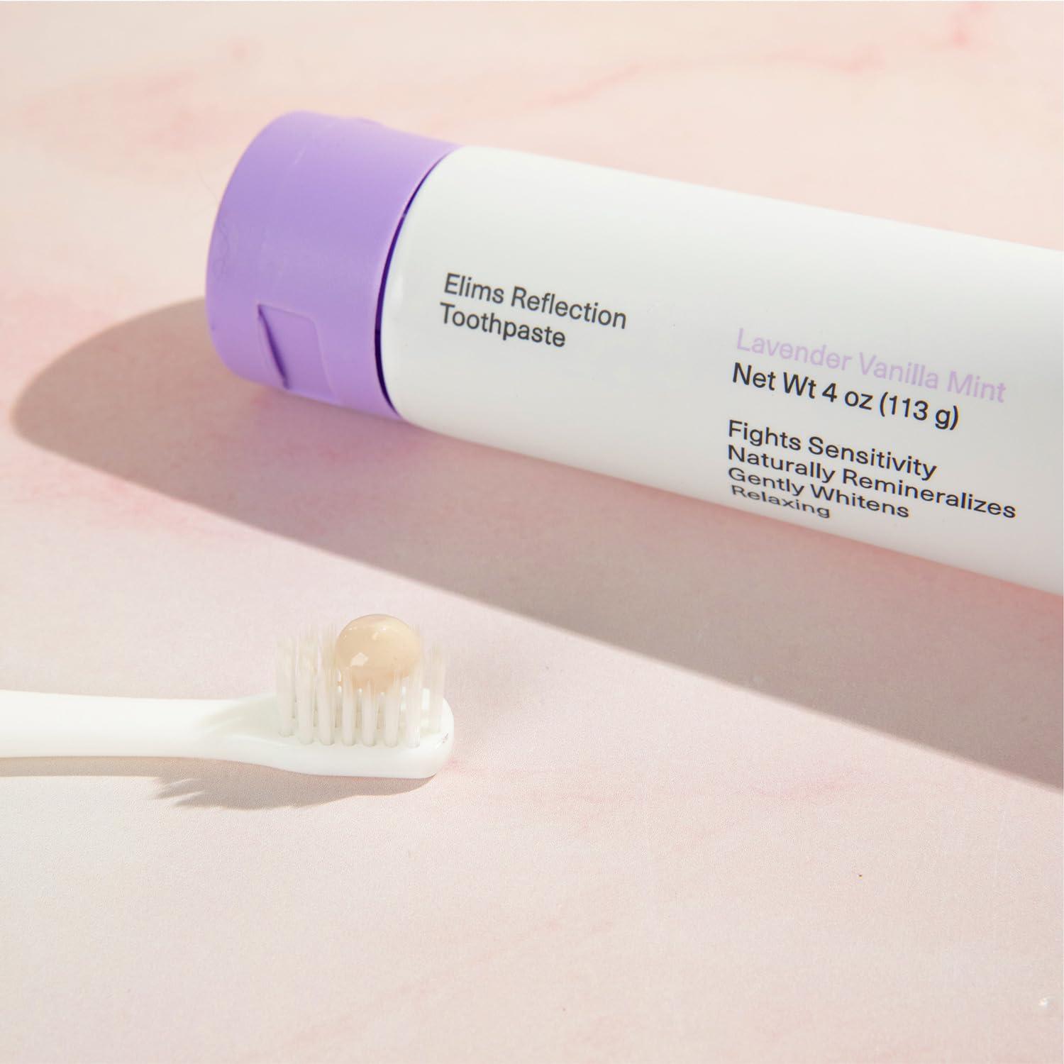 ELIMS Elims Nano Hydroxyapatite Toothpaste  Fluoride-Free, Xylitol Remineralizing, Whitening for Sensitive Teeth, SLS-Free, Lavender Vanilla Mint Toothpaste for Adults & Kids, 4oz